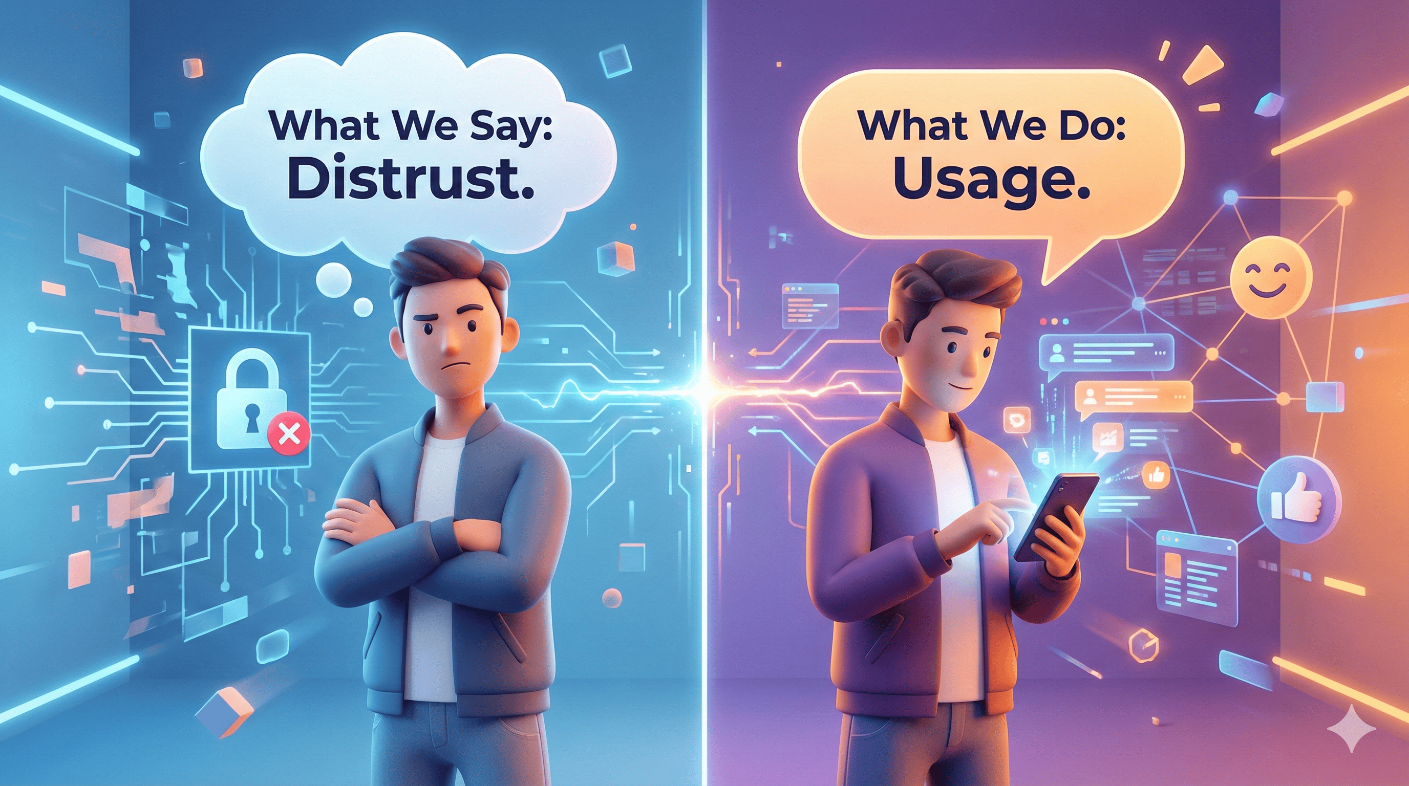 The Trust Paradox - consumers say they don't trust AI but use it daily