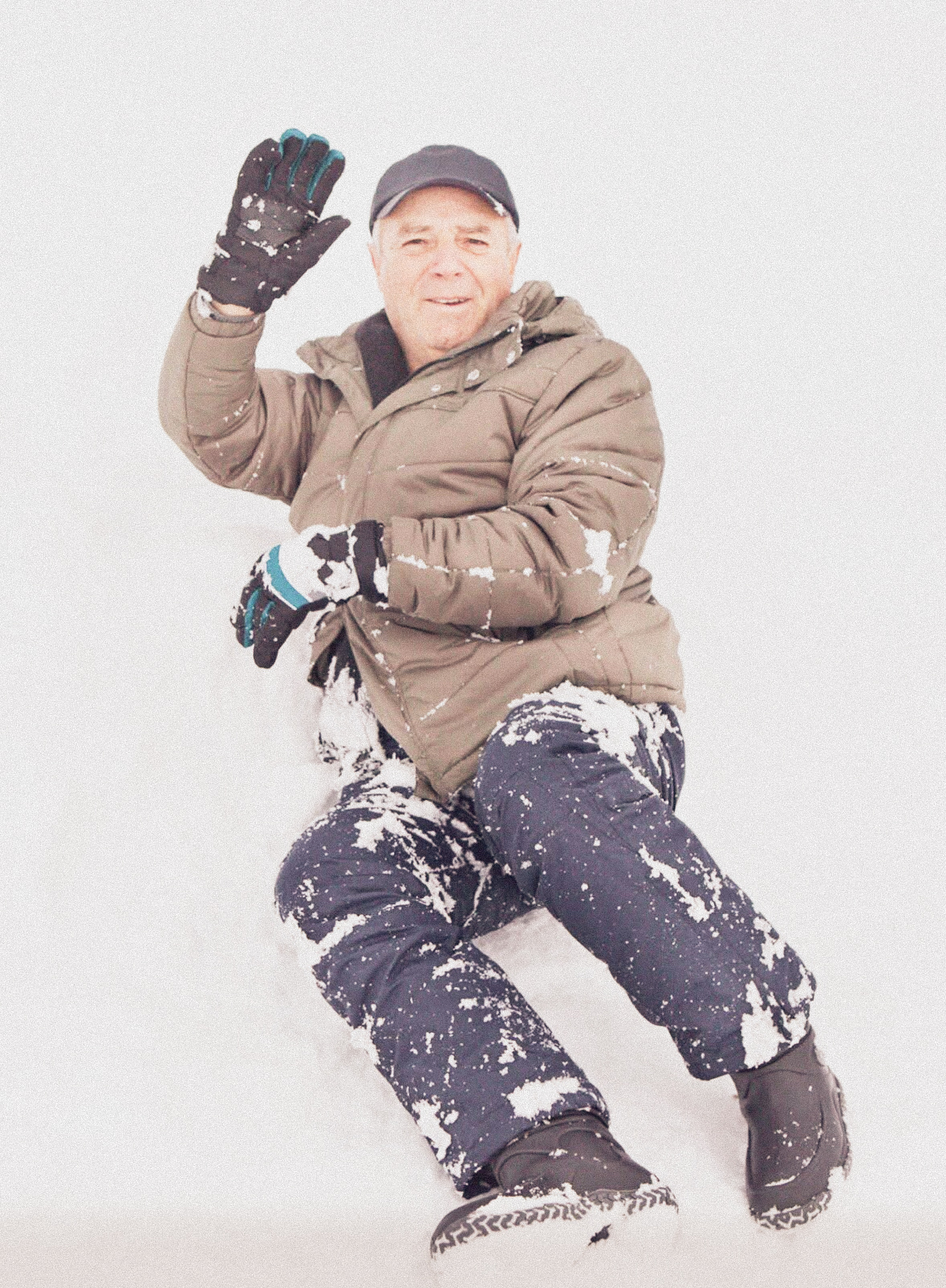 dad in the snow dad in the snow