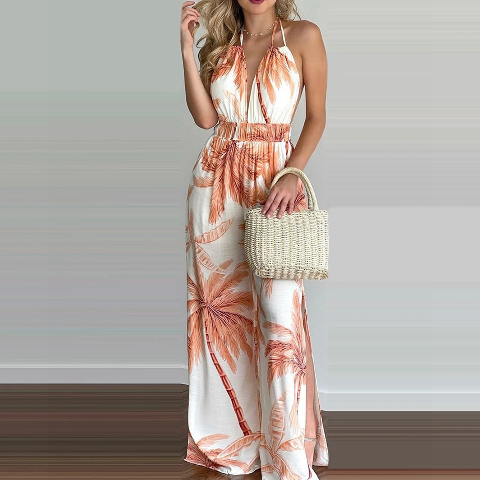 Hollow Print One Piece Jumpsuits And Rompers