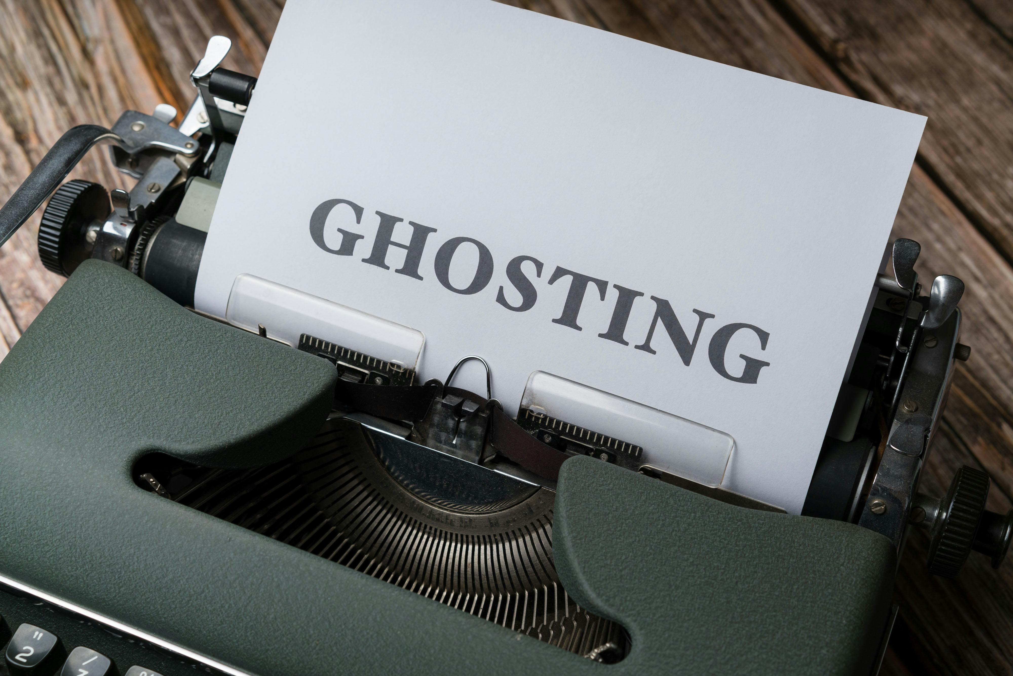 word ghosting on paper