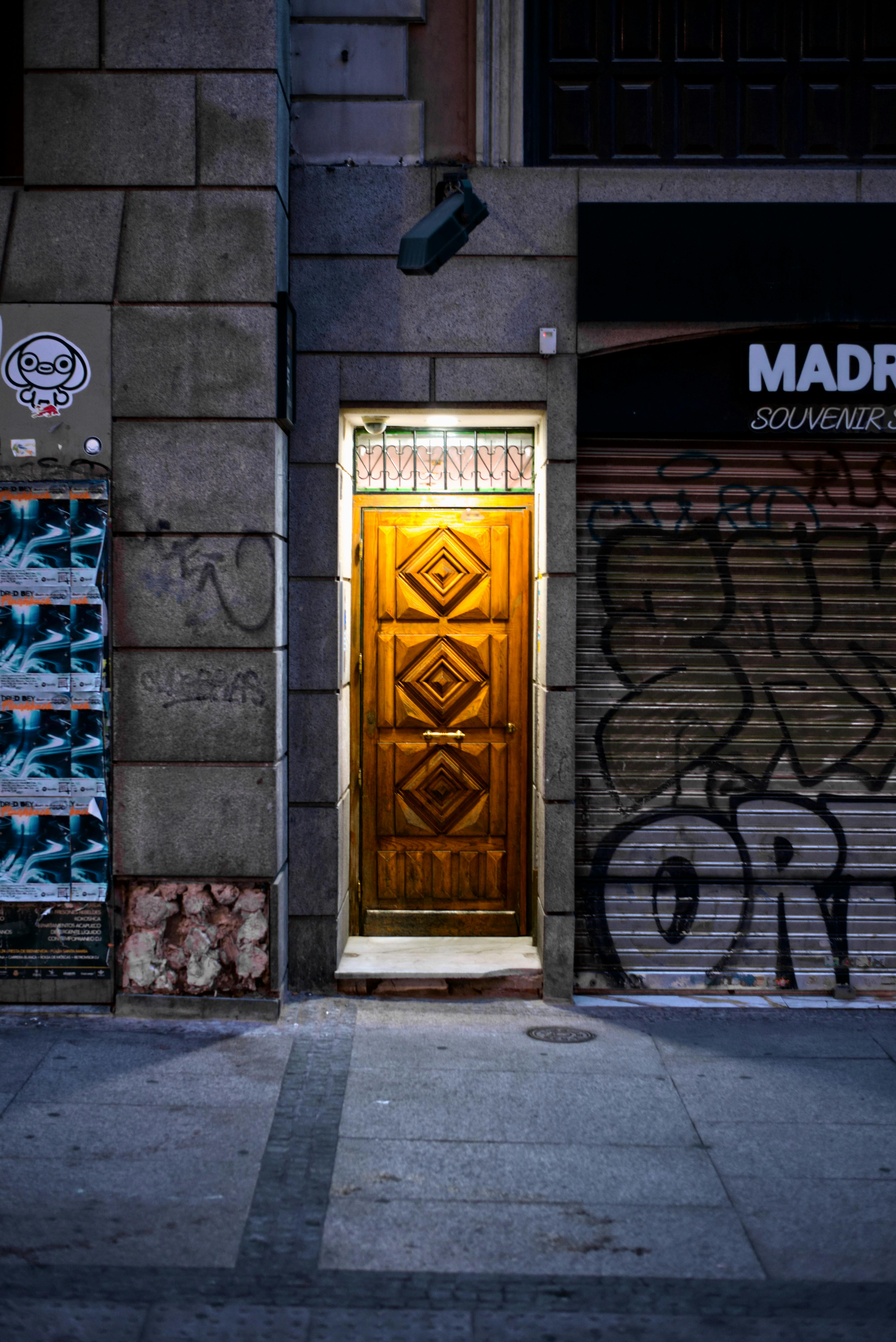 fancy door on a not so fancy street