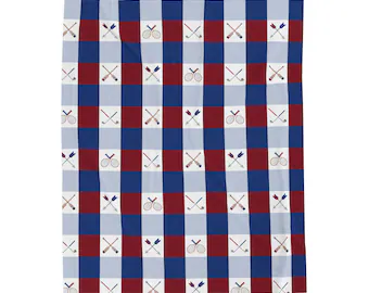 Sports Club Gingham print on a blanket