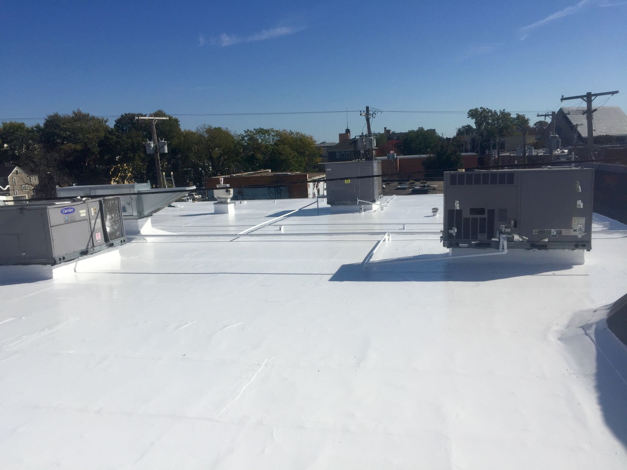 a roof of a building with a beautiful coating