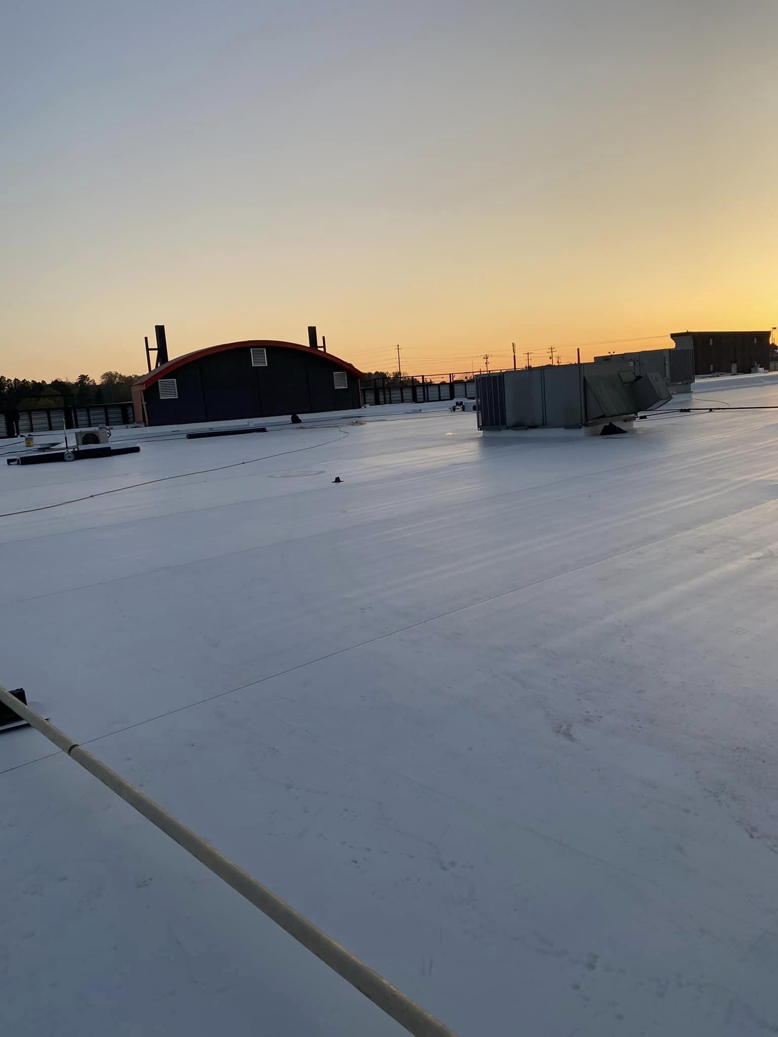 fully covered roof of a building