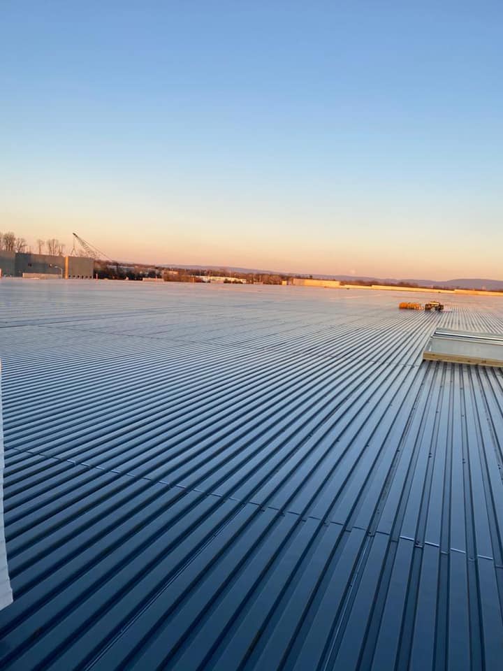 a restored large roof of a building