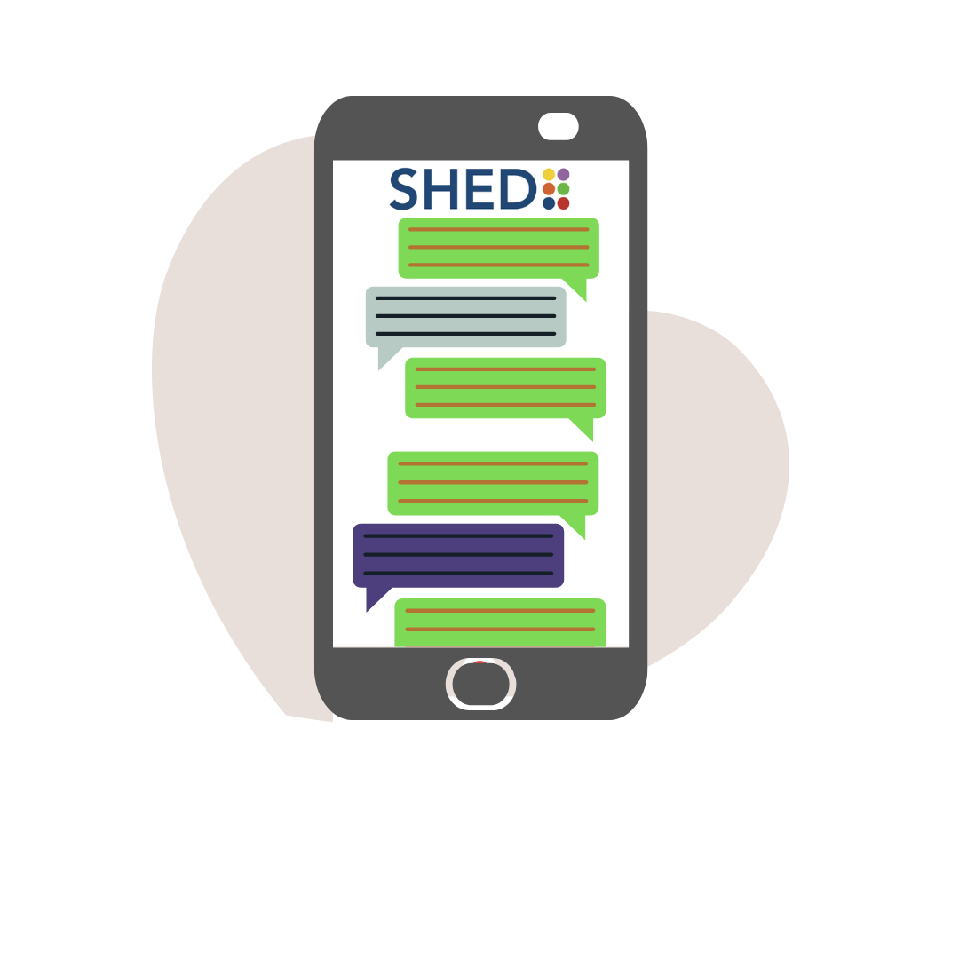 SHED Social text back service