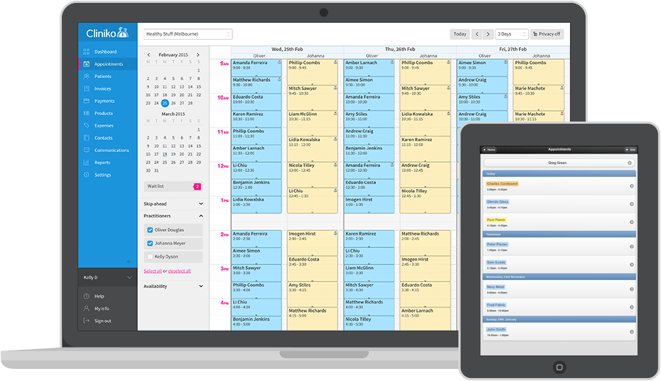 cliniko booking software