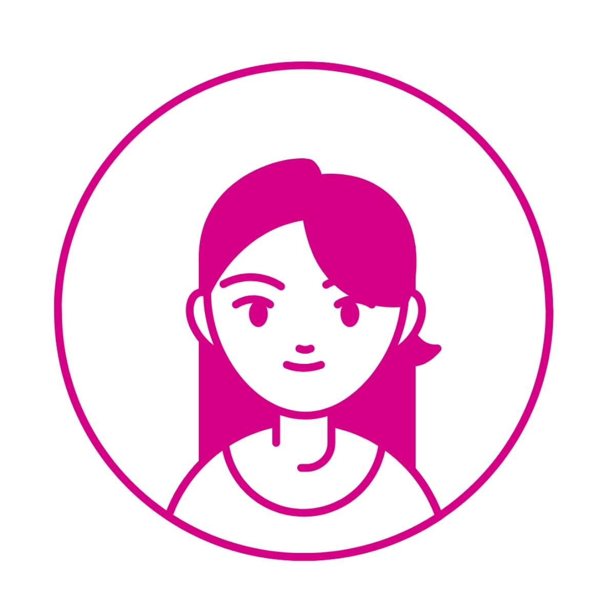 Pink & white icon of a female for a brand audit by aimarketingegde.co Pink & white icon of a female for a brand audit by aimarketingegde.co