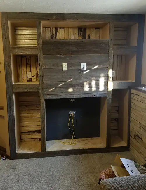 Custom shelving install