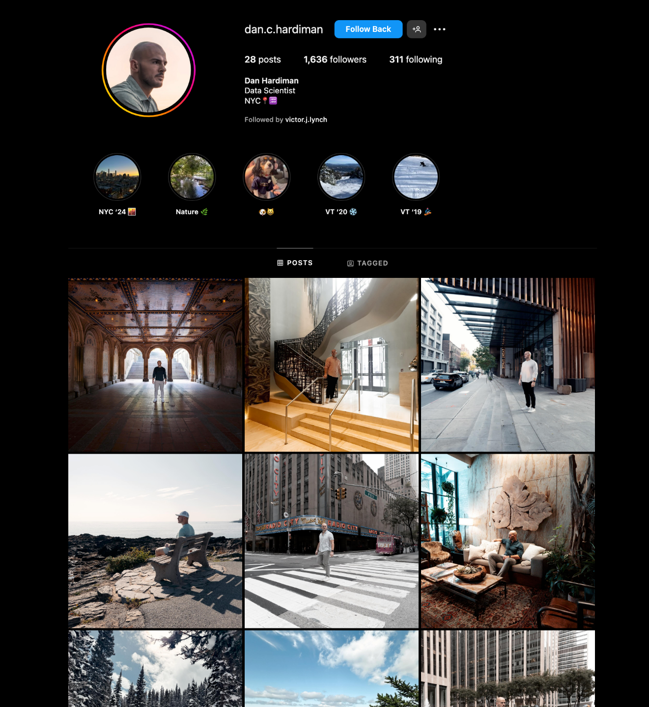 Dan’s Instagram profile