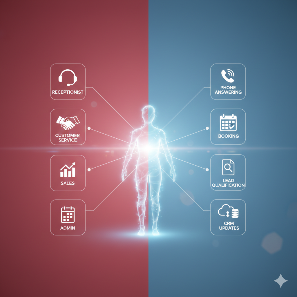 Voice AI transforming receptionist, customer service, sales, and admin jobs into automated business tasks