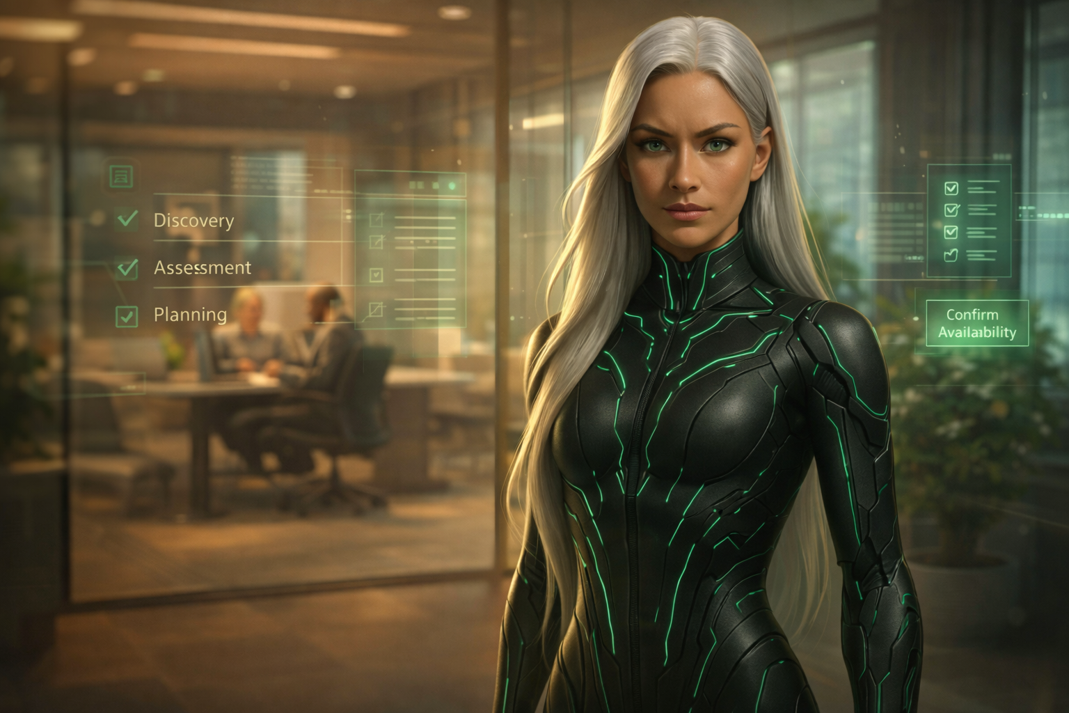 AI assistant operating within structured discovery, assessment, and planning processes to ensure accurate voice AI deployment