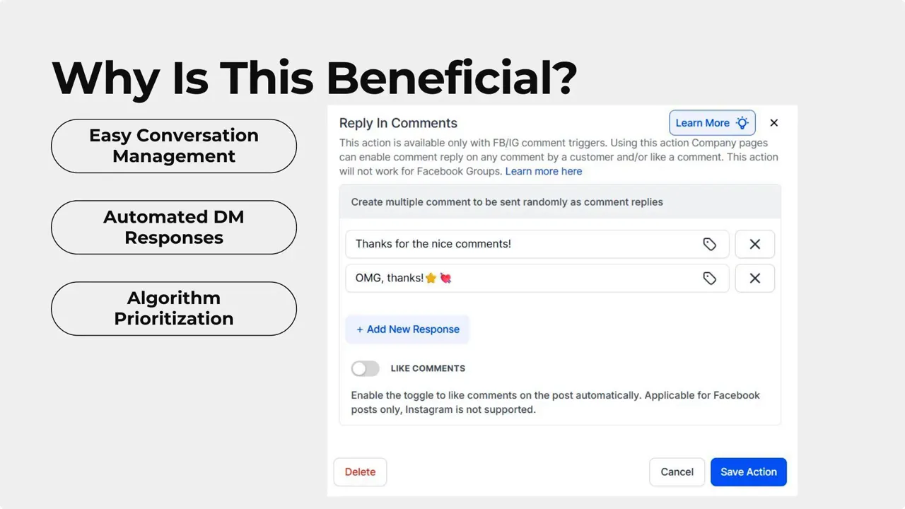 Automating DM and comment responses makes conversation management easy Automating DM and comment responses makes conversation management easy