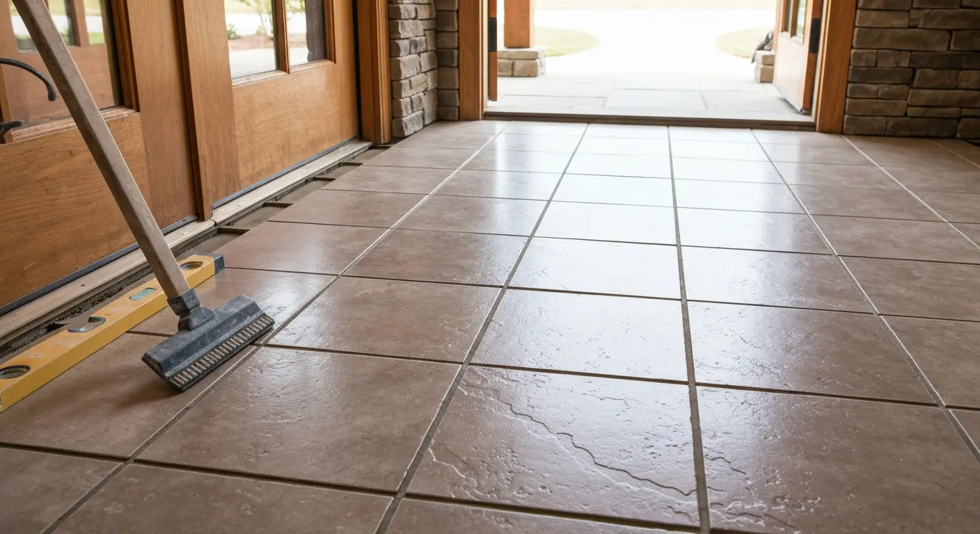 Floor tile installation