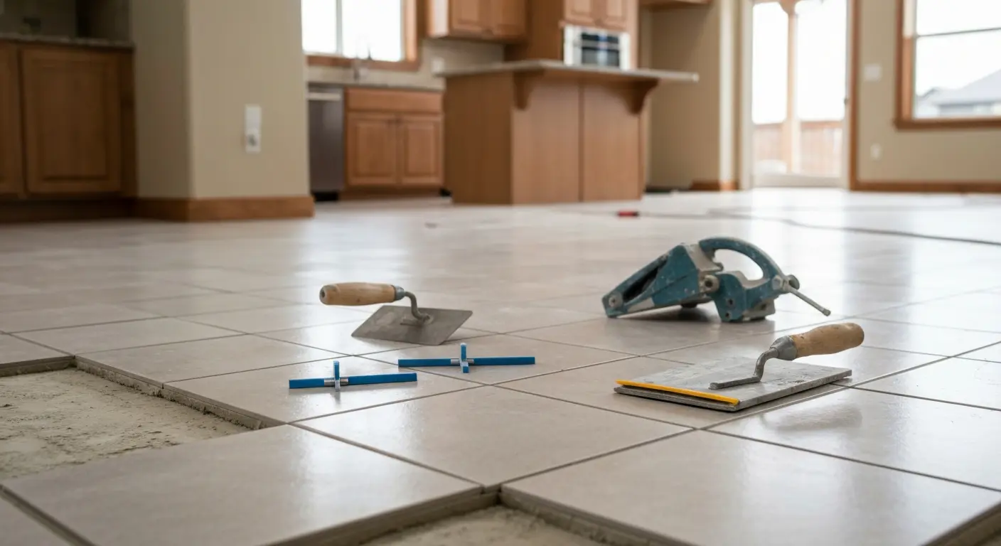 Floor tile installation