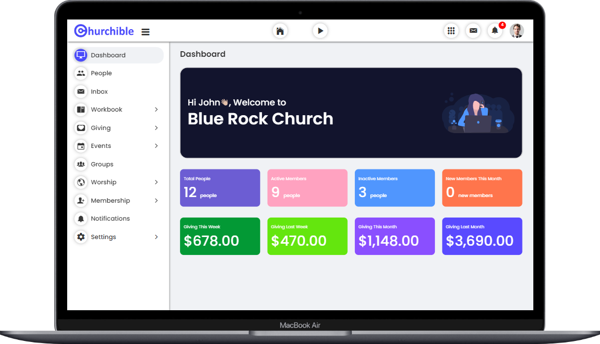 Churchible Suite Dashboard