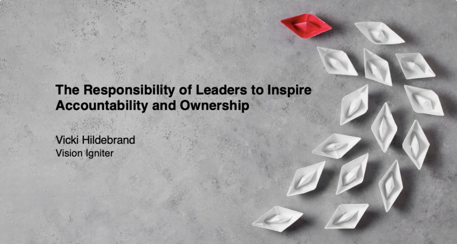 A leader's responsibility A leader's responsibility