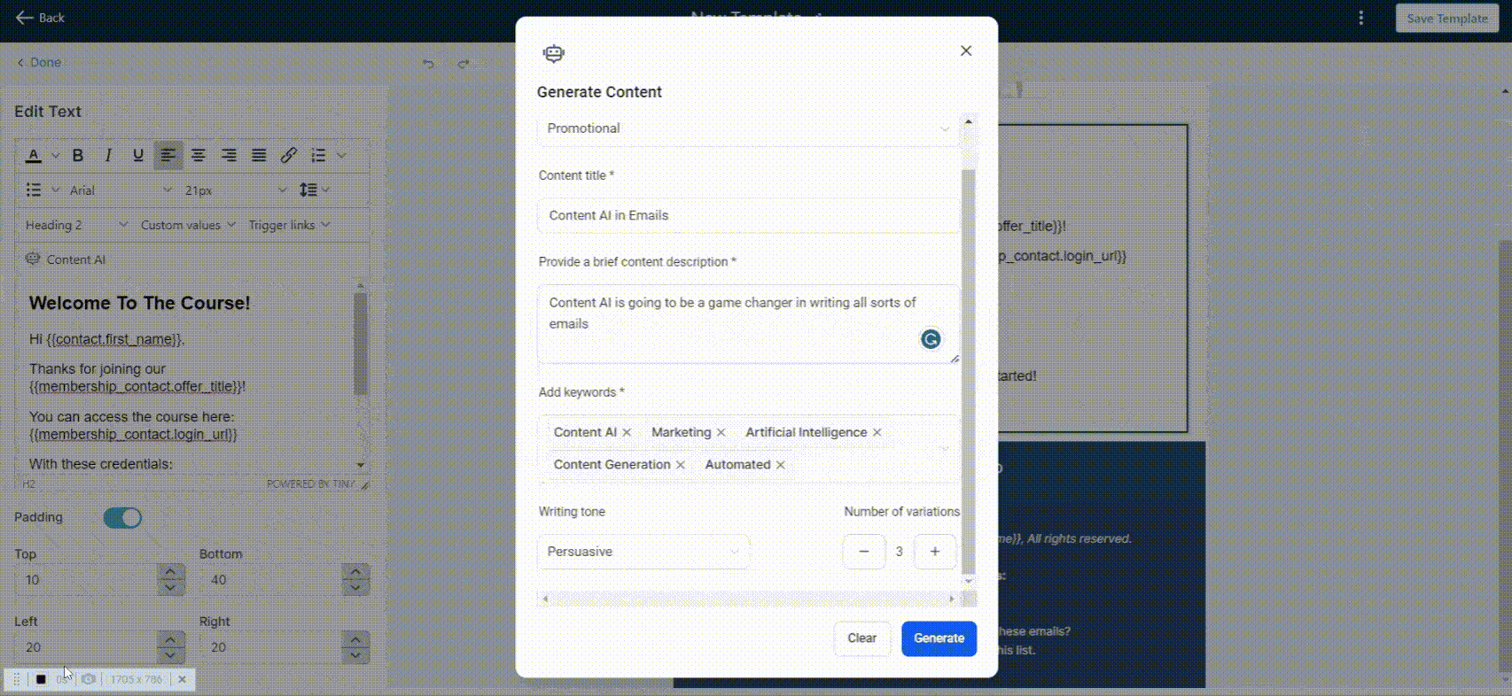 Content AI Email text block 11