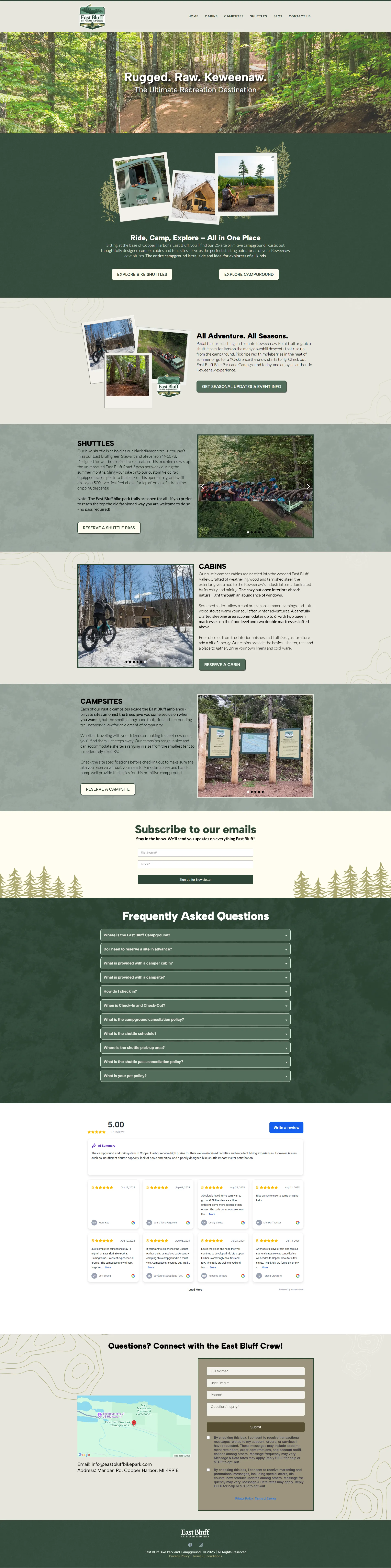 East Bluff webdesign