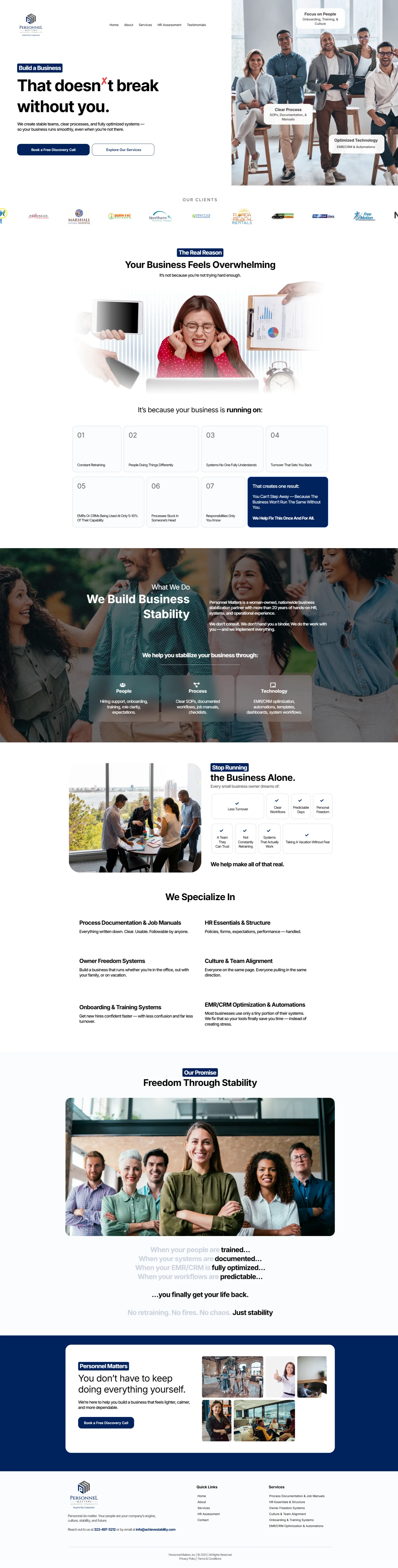 Personnel Matters webdesign