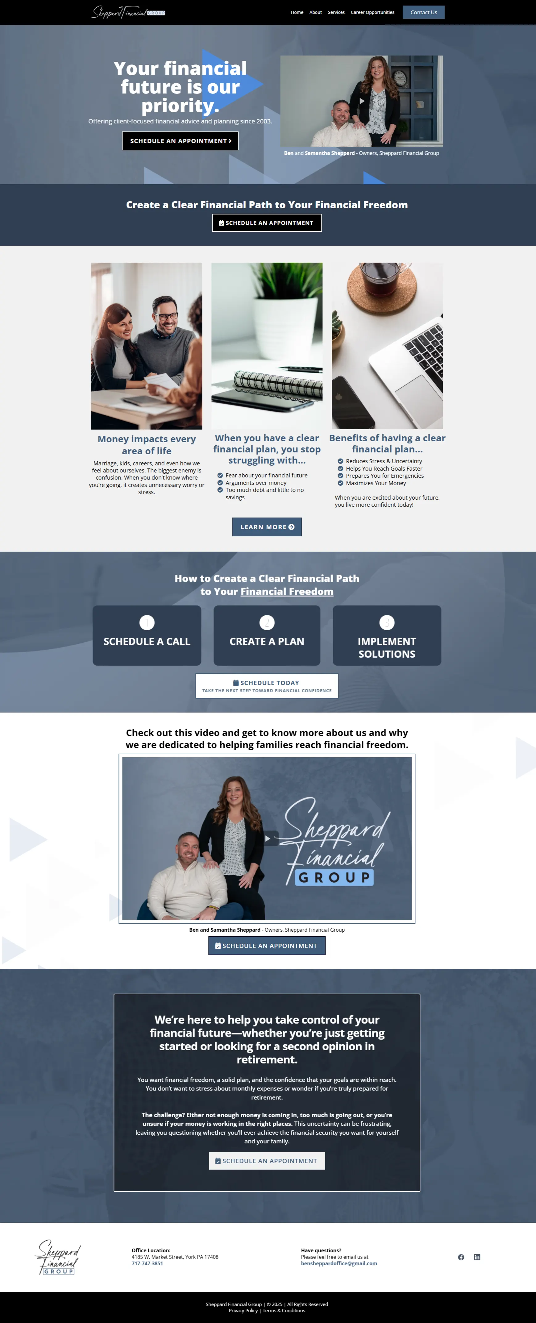Sheppard Financial Group webdesign
