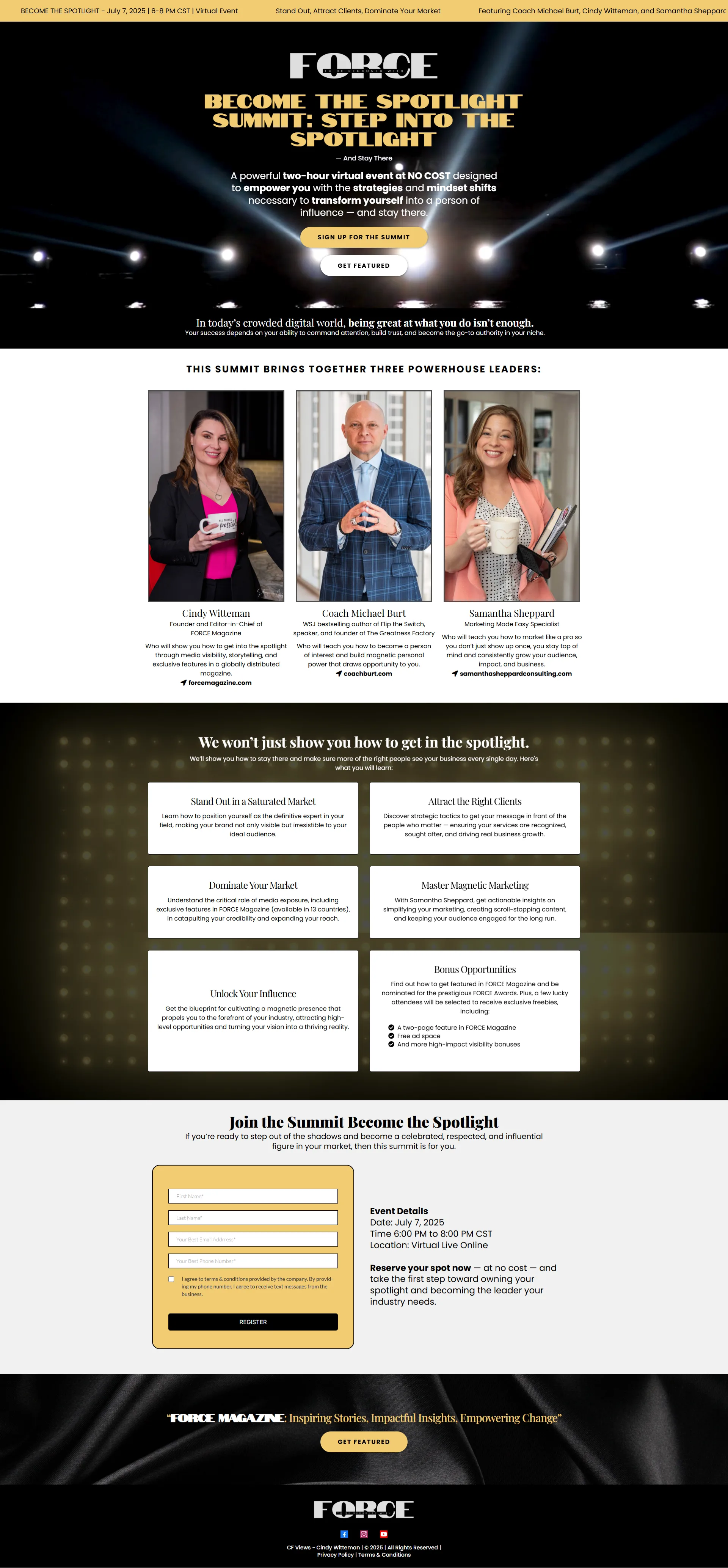 Force Magazine funnel design