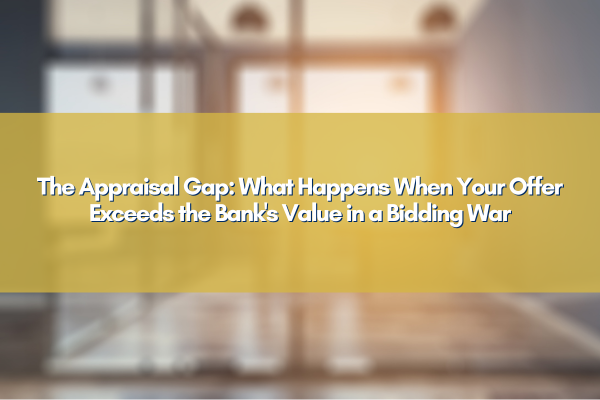 The Appraisal Gap: What Happens When Your Offer Exceeds the Bank's Value in a Bidding War