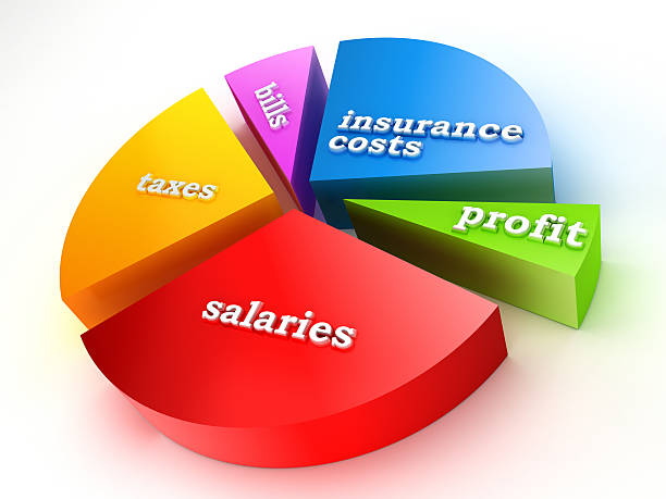Comparison of earnings for salaried vs. independent insurance agents in a pie chart.