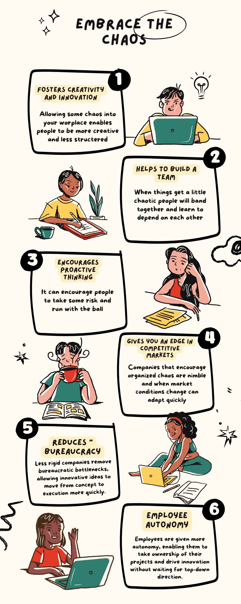 infographic of Ways Organized Chaos Can Benefit Your Business infographic of Ways Organized Chaos Can Benefit Your Business