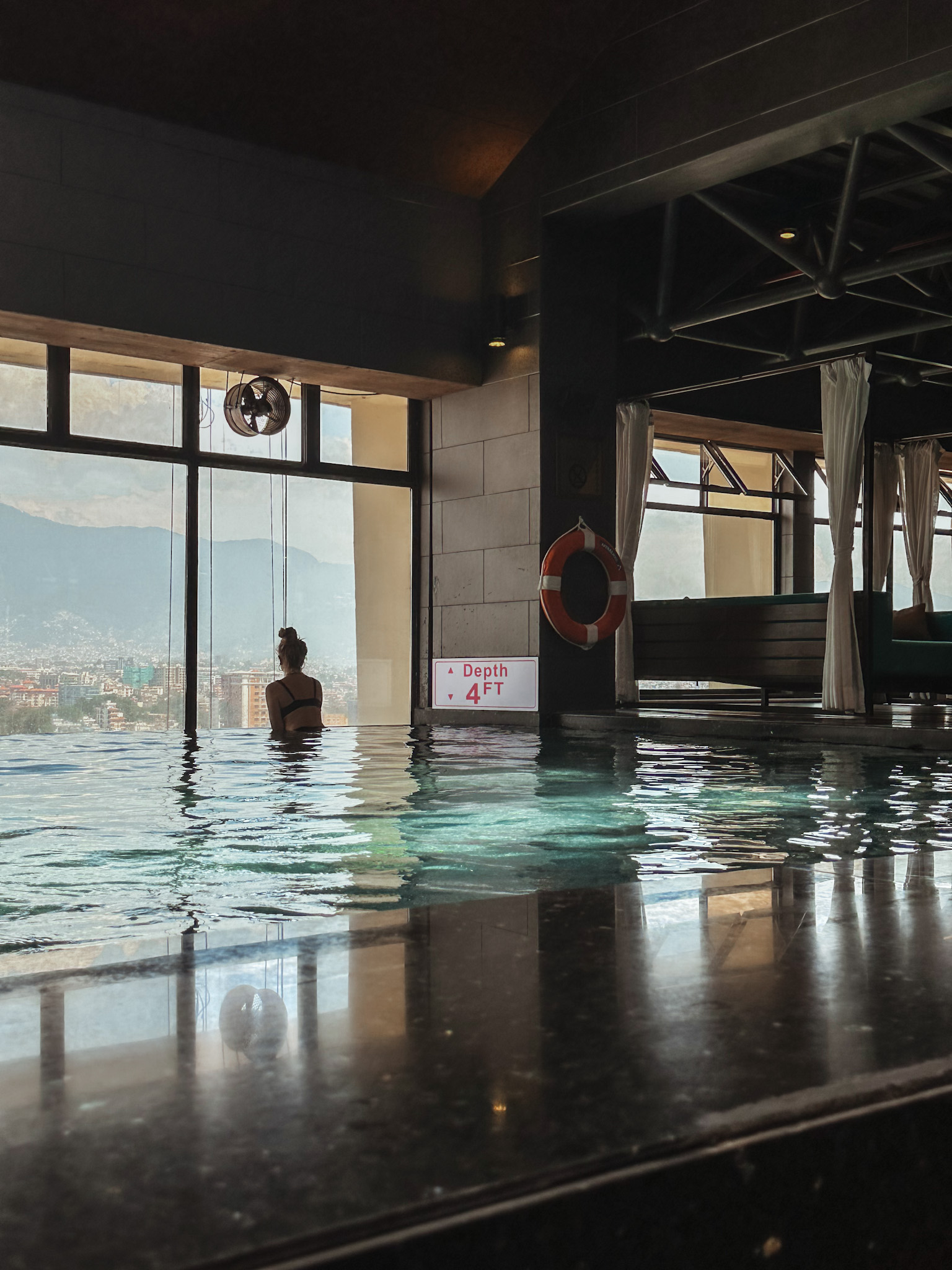 indoor pool at Marriott bonvoy Aloft Kathmandu Thamel