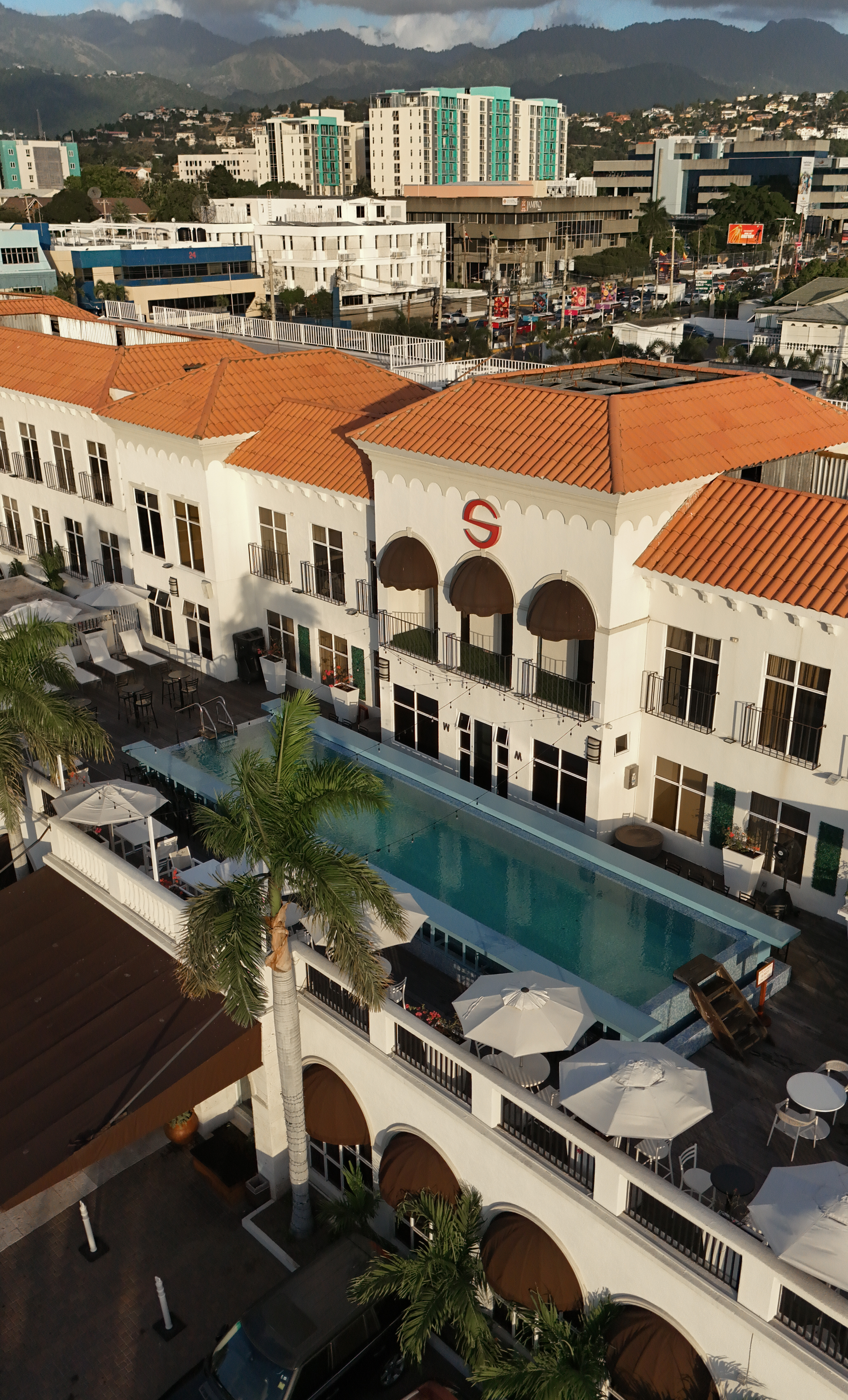 rooftop pool at S Hotel in Kingston, Jamaica 
