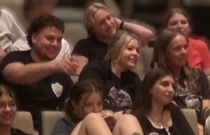 Students React to the hypnosis show at Elkhorn South in Omaha Nebraska