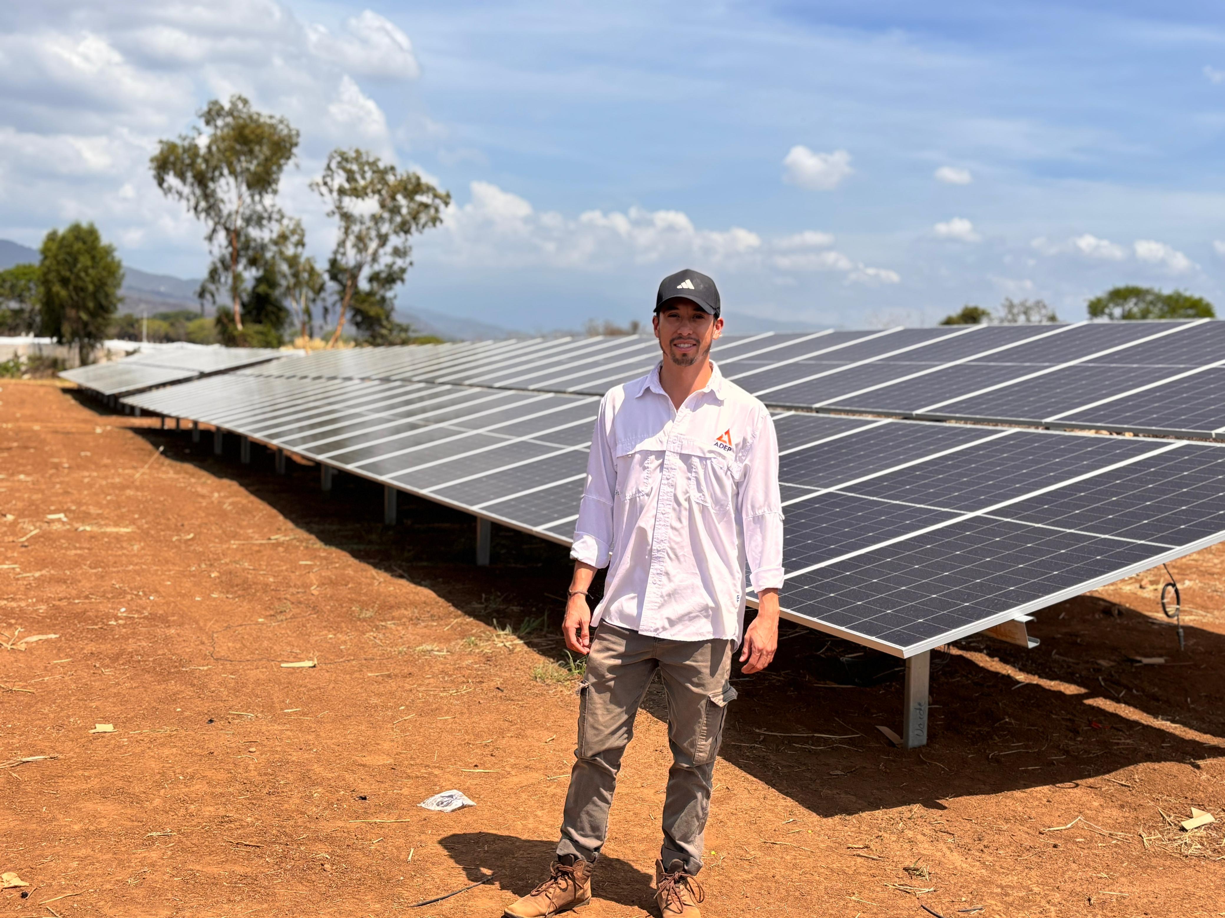 Gustavo installing solar