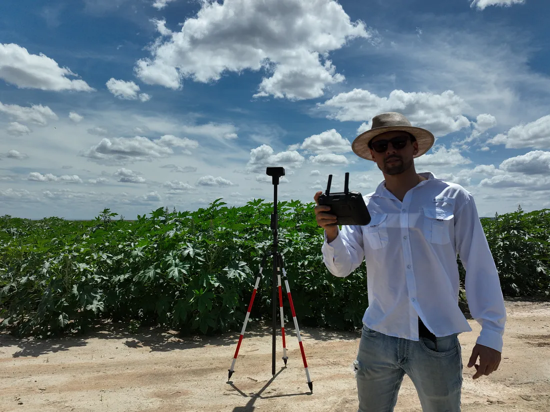 Fran using drone for agriculture Fran using drone for agriculture