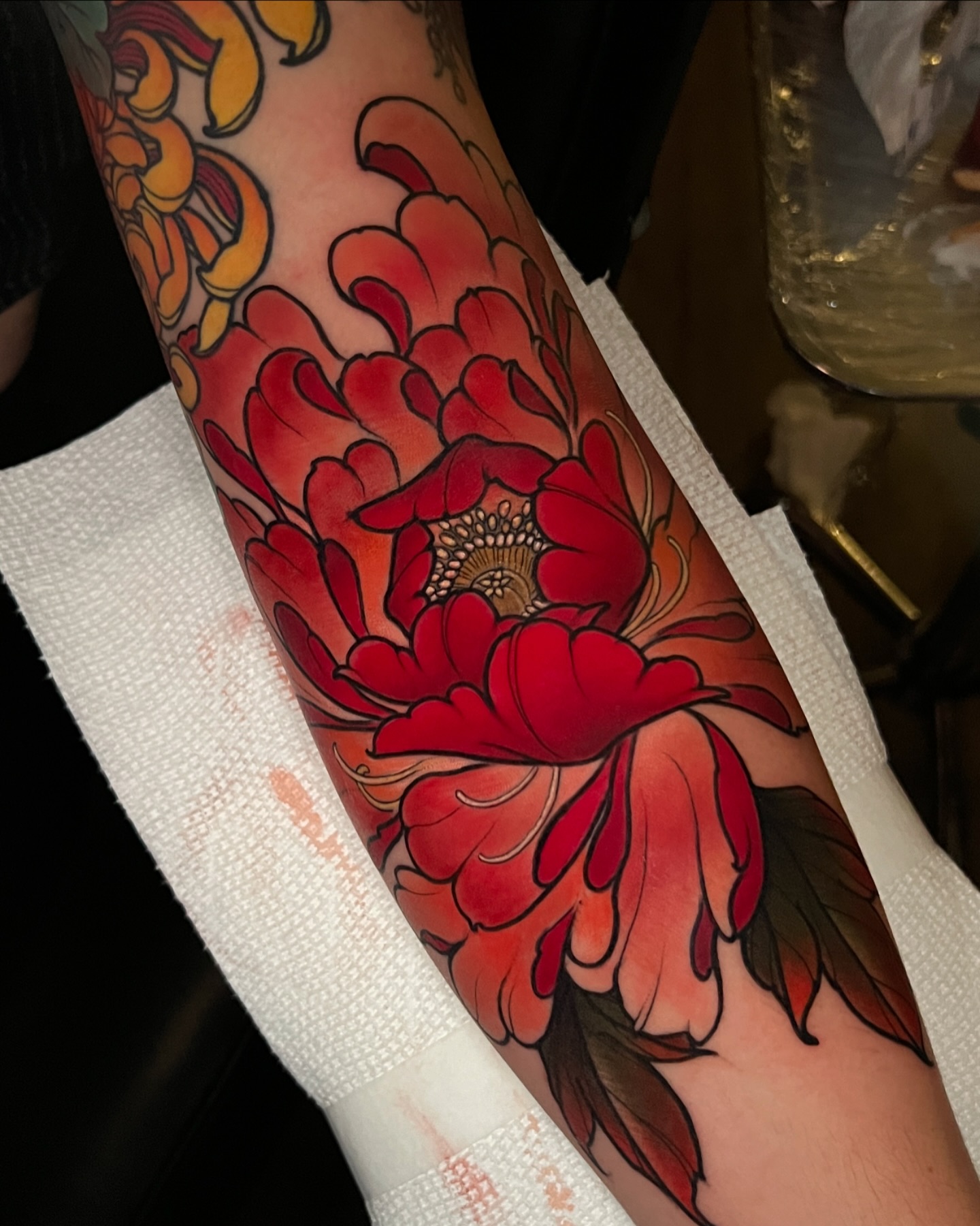 Jon Mesa Flower Tattoo