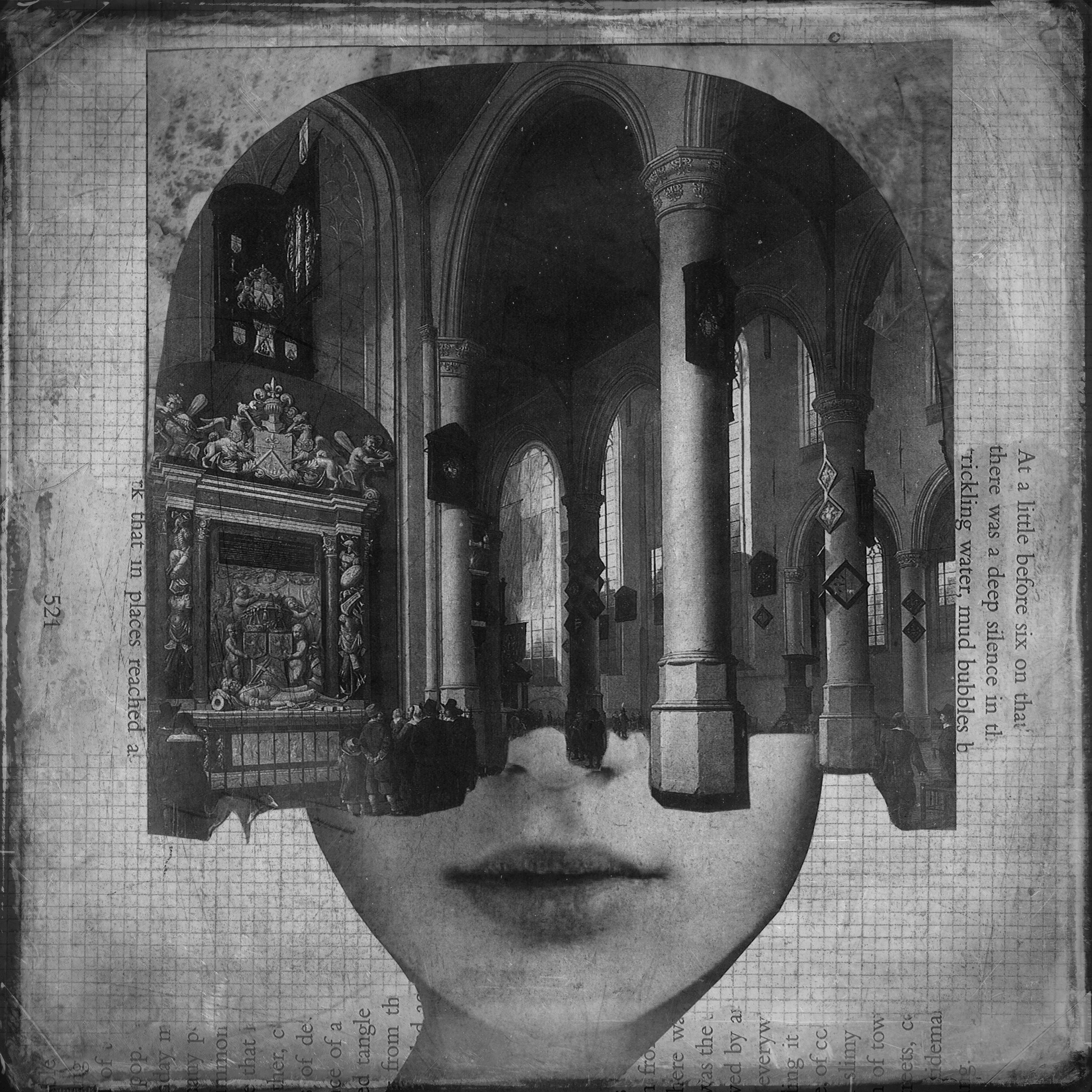 Cathedral Head Collage by Adrian Lane