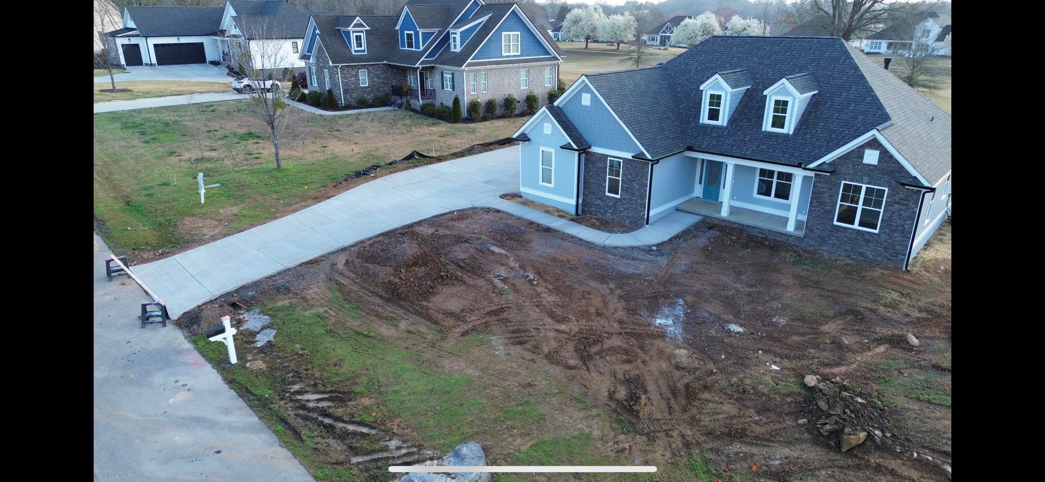 Residential concrete driveway installation Greenwood South Carolina JMP Construction
