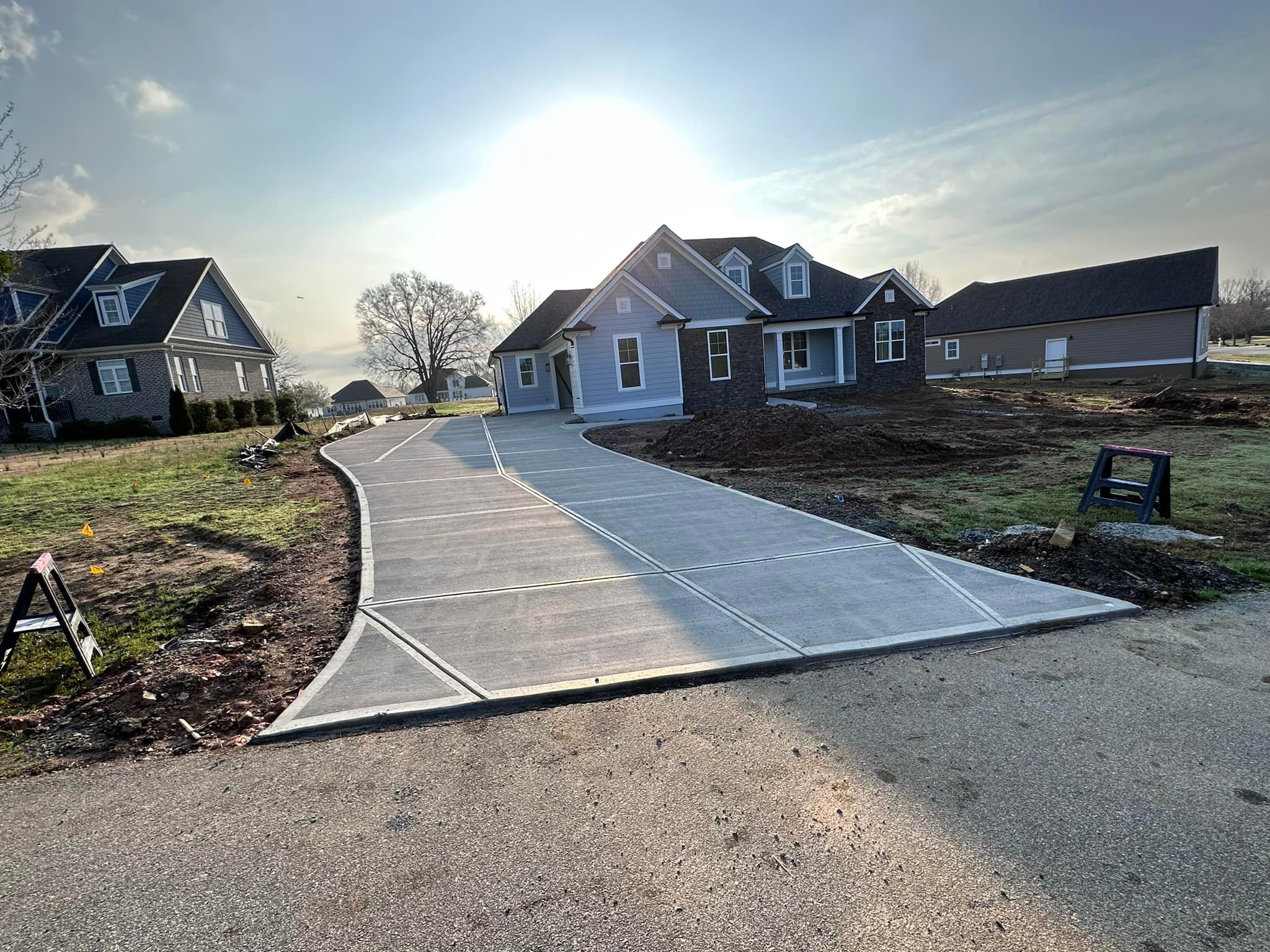 Concrete driveway pour Greenwood South Carolina JMP Construction