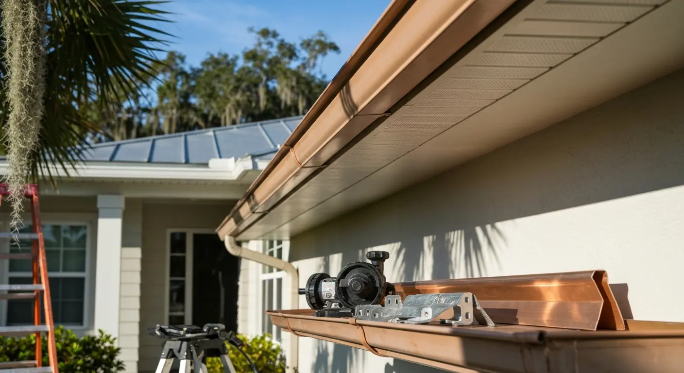 New gutter installation