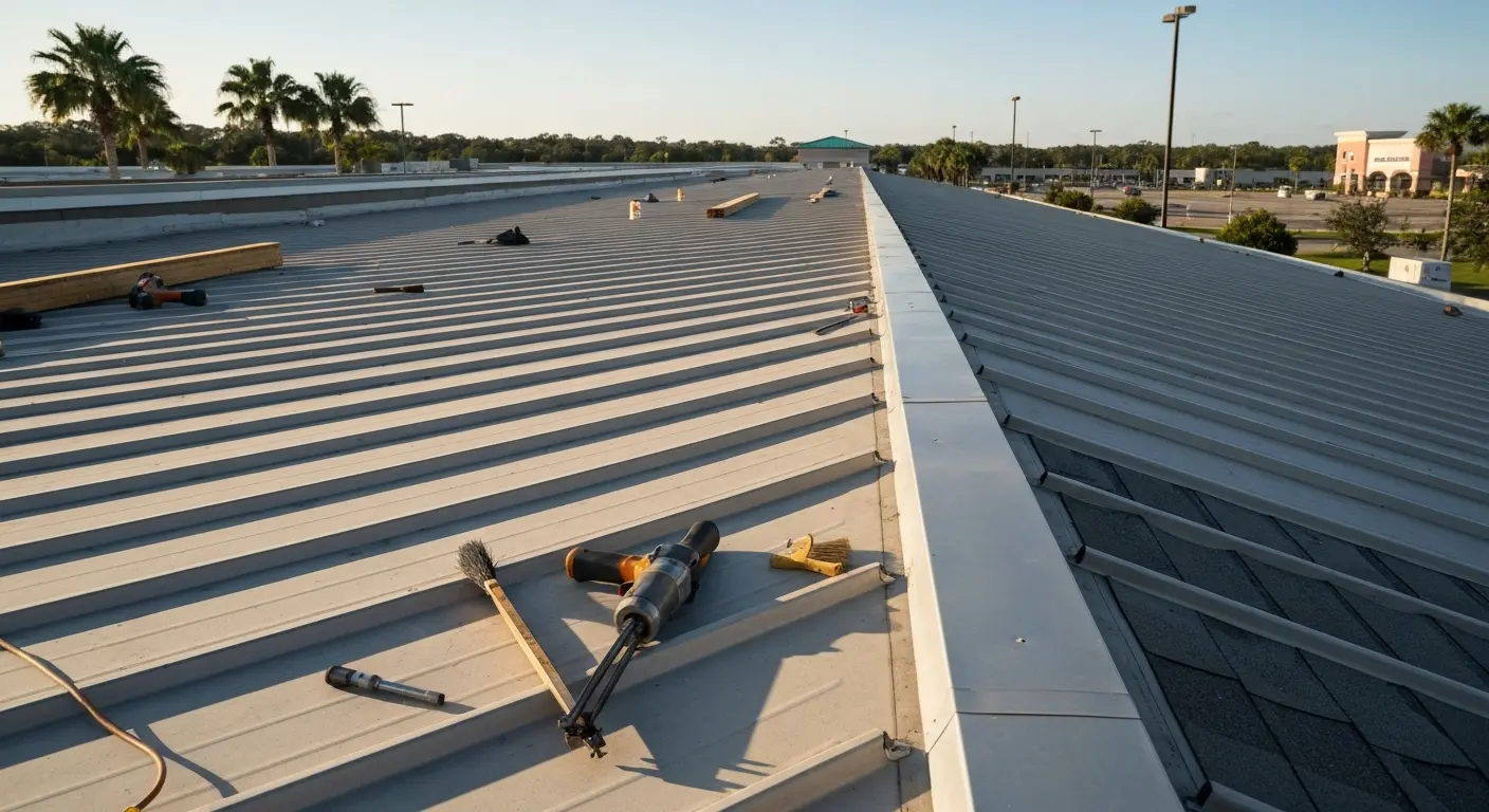 Commercial roofing installation
