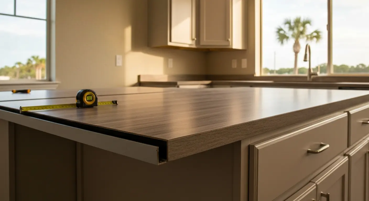 Laminate countertop installation