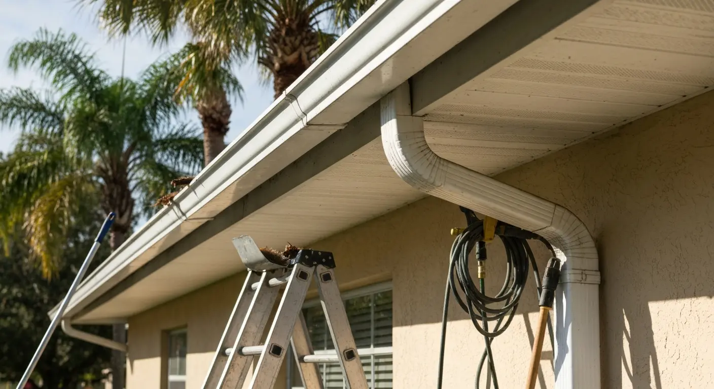 Gutter repair work