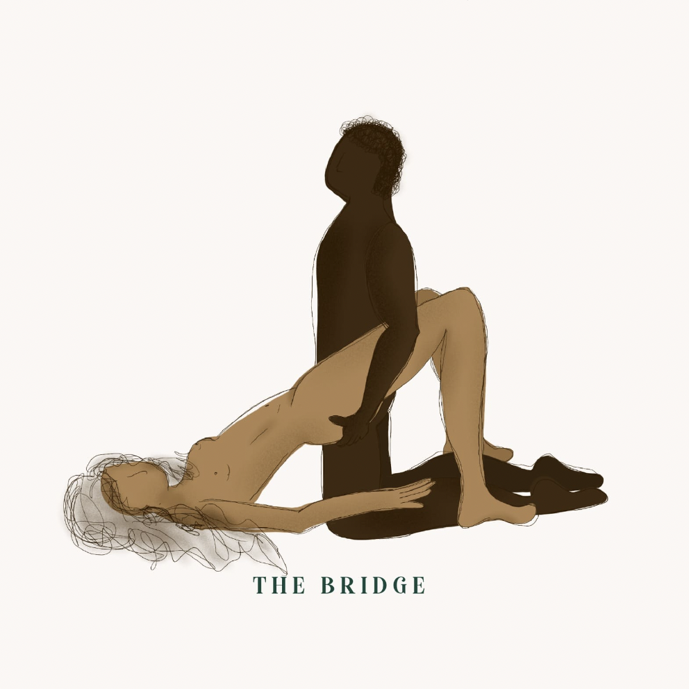 Illustration of the bridge sex position