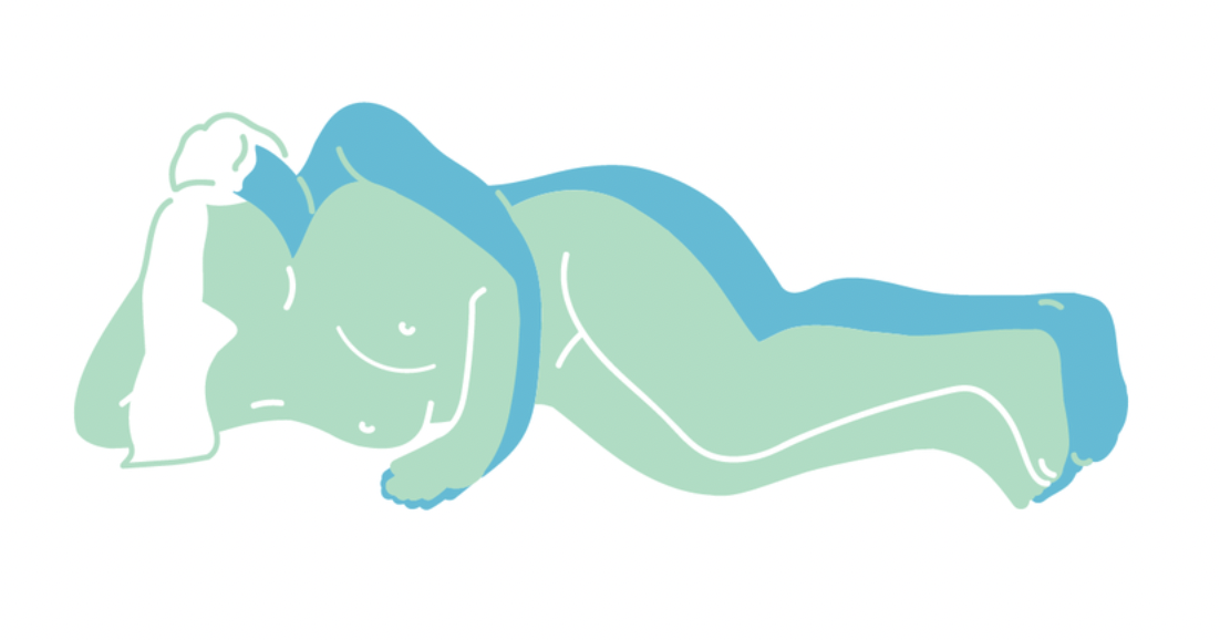  Illustration of spooning sex position