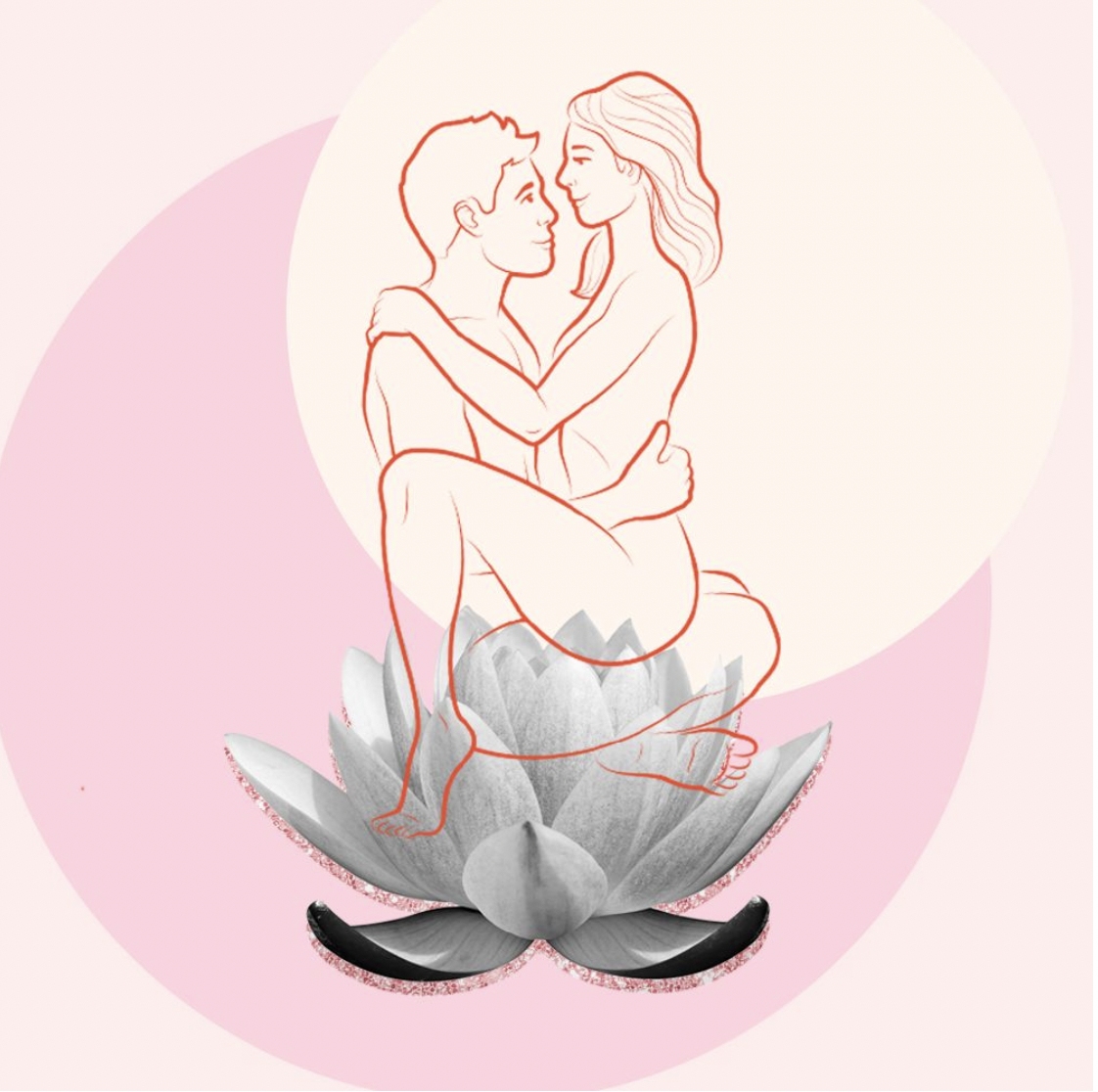 Illustration of Lotus sex position