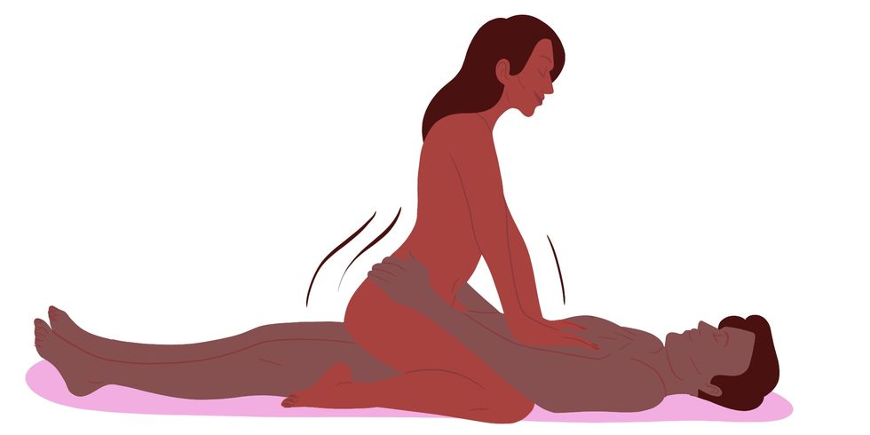 Illustration of cowgirl sex position