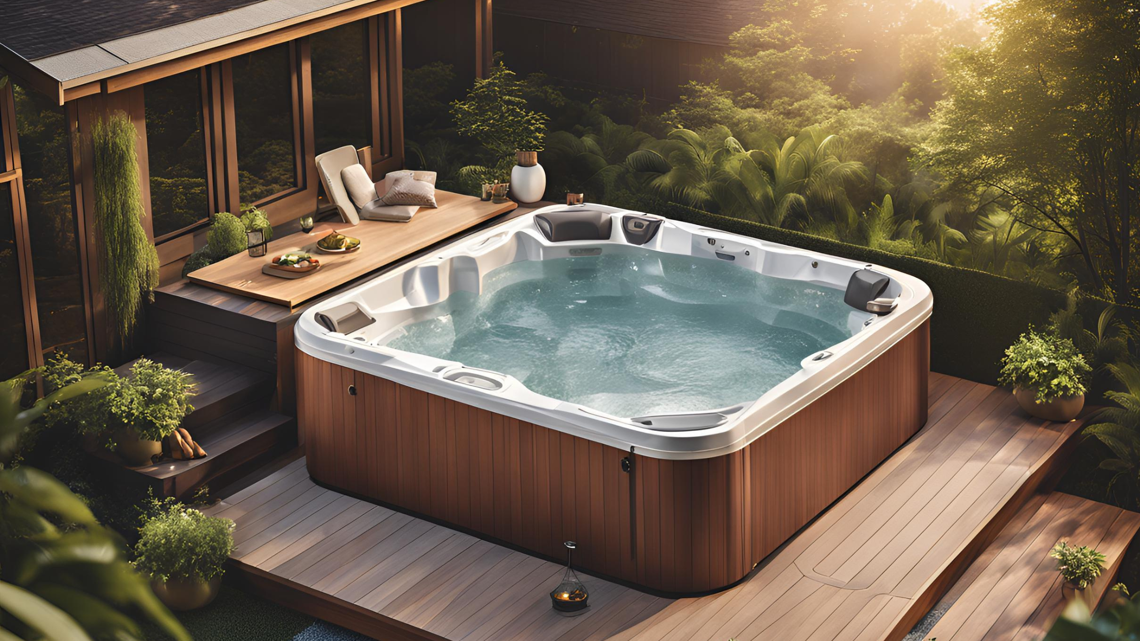 a spa outdoors a spa outdoors