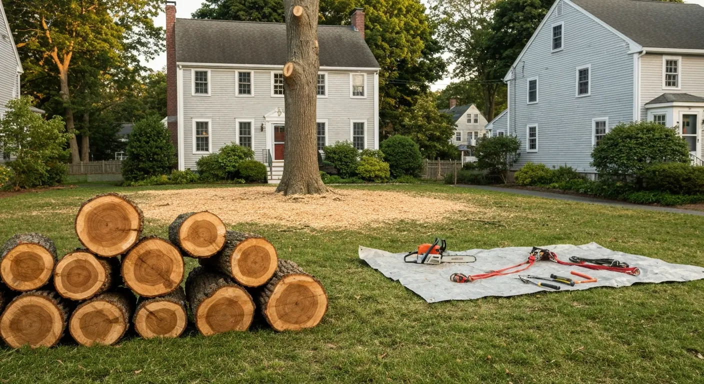 Tree removal in East Milton