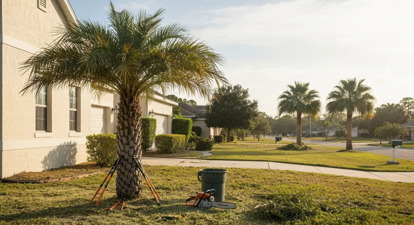 Palm trimming service