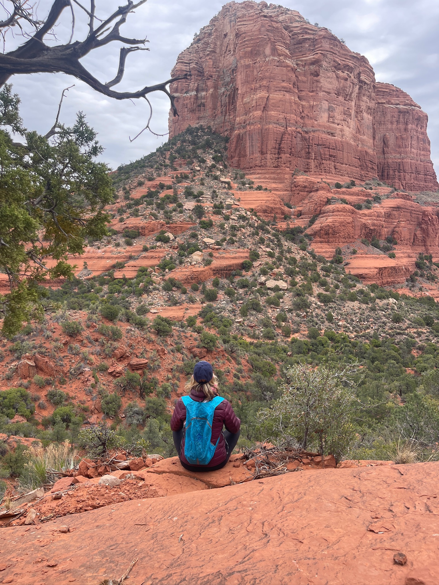Jill sitting peacefully with a soft expression